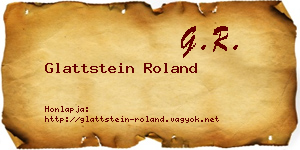 Glattstein Roland névjegykártya